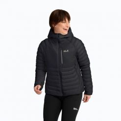 Kurtka ocieplana damska Jack Wolfskin Routeburn Pro 2 Ins. Czarne kurtki sportowe damskie Jack Wolfskin, s, bez wzorów, z materiału, bez ramiączek, bez kaptura, trekkingowe. Za 999.99 zł.