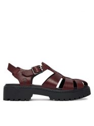 Timberland Sandały Stone Street TB0A5S65EIW1 Bordowy. Czerwone sandały damskie Timberland, bez wzorów, ze skóry, bez obcasa, na płaskiej podeszwie, bez zapięcia. Za 549.99 zł.