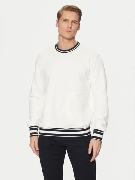 Guess Sweter M5RQ12 KCLK2 Écru Regular Fit. Swetry męskie Guess, m, z aplikacjami, z syntetyku, bez kołnierzyka, bez ramiączek. Za 229.99 zł.