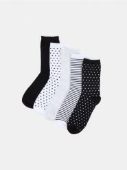 Skarpetki z bawełną 5 pack - wielobarwny. Skarpetki damskie Sinsay, bez wzorów, z bawełny. Za 19.99 zł.