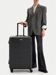 GINO ROSSI Walizka duża CEO-GIN-L-001-05-BLACK Czarny. Czarne walizki męskie Gino Rossi, bez wzorów, z tworzywa sztucznego, duże. Za 299.99 zł.