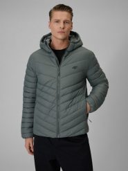 4F Kurtka z wypełnieniem syntetycznym męska - zielona 3XL. Zielone kurtki męskie 4F, m, bez wzorów, z materiału, klasyczne, bez kaptura. Za 269.99 zł.