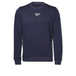 Bluza na co dzień męska REEBOK ciepła bez kaptura. Niebieskie bluzy męskie Reebok, m, bez wzorów, sportowe, bez ramiączek, bez kaptura. Za 189.00 zł.