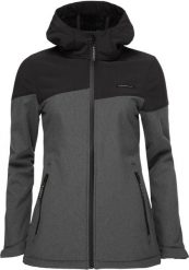 Damska kurtka softshell Loap Ludysa ciemnoszara. Szare kurtki sportowe damskie ÀLG, na jesień, s, bez wzorów, z elastanu, bez ramiączek, bez kaptura, trekkingowe. Za 311.99 zł.