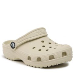 Klapki Crocs. Białe klapki damskie Crocs, bez wzorów, bez obcasa, bez zapięcia. Za 229.99 zł.