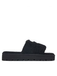 KARL LAGERFELD Klapki Skylar Slide KL47600T Czarny. Czarne klapki damskie KARL LAGERFELD, bez wzorów, z materiału, bez obcasa, bez zapięcia. Za 659.99 zł.