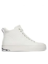 DKNY Trampki Yaser K1611427 Biały. Białe trampki i tenisówki damskie DKNY, bez wzorów, ze skóry, bez zapięcia. Za 579.99 zł.