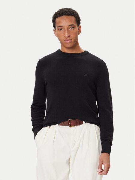 Marc O'Polo Sweter 529 5144 60504 Czarny Regular Fit. Czarne swetry męskie Marc O'Polo, m, bez wzorów, z bawełny, bez kołnierzyka, bez ramiączek. Za 359.99 zł.