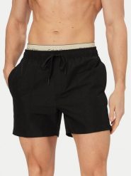 Calvin Klein Swimwear Szorty kąpielowe LV00N61017 Czarny Regular Fit. Czarne kąpielówki męskie Calvin Klein Swimwear, l, bez wzorów, z syntetyku. Za 289.99 zł.