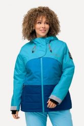 Damskie Kurtka narciarska HYPRAR wodoodporna dwukierunkowy zamek błyskawiczny. Niebieskie kurtki sportowe damskie Ulla Popken, plus size, bez wzorów, z materiału, bez ramiączek, bez kaptura, narciarskie. Za 849.99 zł.