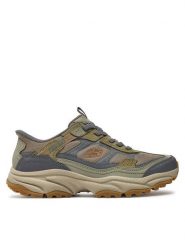 Skechers Trekkingi Slip-ins Vigor AT 237744/OLGY Brązowy. Brązowe buty zimowe męskie Skechers, bez wzorów, ze skóry, bez obcasa, bez zapięcia. Za 300.00 zł.