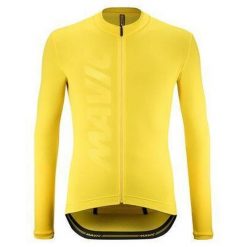 Koszulka termiczna Mavic Aksium. Żółte bluzy męskie MAVIC, bez wzorów, z jersey, sportowe, bez ramiączek, bez kaptura. W wyprzedaży za 366.20 zł.