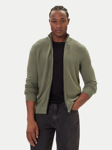 Mustang Kardigan Escondido 1016847 Zielony Regular Fit. Zielone swetry męskie Mustang, m, bez wzorów, z bawełny, bez kołnierzyka, bez ramiączek. Za 189.99 zł.