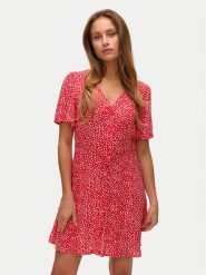 Vero Moda Sukienka letnia Alba 10292845 Czerwony Regular Fit. Czerwone sukienki damskie Vero Moda, na lato, s, bez wzorów, z wiskozy, bez kołnierzyka, bez ramiączek. Za 129.99 zł.