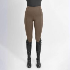 Damskie legginsy jeździeckie z pełną przyczepnością Easy Rider Livia. Brązowe legginsy damskie EASY RIDER, bez wzorów, z materiału. Za 319.90 zł.
