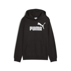 Młodzieżowa polarowa bluza z kapturem ESS z logo No. 1 PUMA. Czarna bluzy damskie Puma, m, bez wzorów, z polaru, młodzieżowe, bez ramiączek, z kapturem. W wyprzedaży za 134.00 zł.