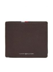 Tommy Hilfiger Portfel Th Corp Cc Flap & Coin AM0AM13741 Brązowy. Brązowe portfele męskie Tommy Hilfiger, bez wzorów, ze skóry. Za 279.99 zł.