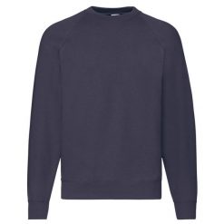 Klasyczna Bluza Raglanowa Unisex Dla Dorosłych. Niebieskie bluzy męskie fruit of the loom, m, bez wzorów, klasyczne, bez ramiączek, bez kaptura. Za 80.99 zł.