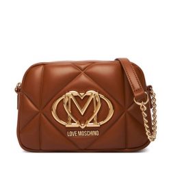Torebka LOVE MOSCHINO. Brązowe listonoszki damskie Love Moschino, bez wzorów, bez dodatków. Za 879.99 zł.