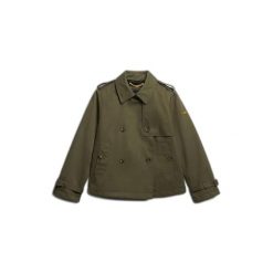 Płaszcz damski Superdry Trench. Zielone płaszcze damskie Superdry, l, bez wzorów, eleganckie, bez kołnierzyka, bez kaptura. Za 583.50 zł.