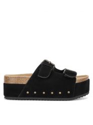 Badura Klapki TS6208-01 Czarny. Czarne klapki damskie Badura, bez wzorów, bez obcasa, bez zapięcia. Za 229.99 zł.