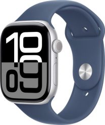 Smartwatch Apple Watch 10 GPS 46mm Silver Alu M/L Niebieski (MWWM3QN/A). Niebieskie zegarki smartwatch Apple, bez wzorów. Za 2,540.09 zł.