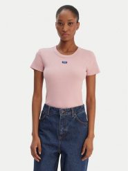 HUGO T-Shirt Easy 50523924 Różowy jasny Slim Fit. Czerwone t-shirty damskie Hugo, s, bez wzorów, z bawełny, bez kołnierzyka, bez ramiączek. Za 136.99 zł.