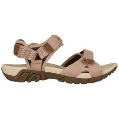 Sandały damskie Whistler Rossano. Brązowe sandały damskie Whistler, bez wzorów, z materiału, bez obcasa, bez zapięcia. Za 245.00 zł.