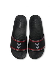 Klapki basenowe Hummel World 26. Niebieskie klapki damskie Hummel, bez wzorów, klasyczne, bez obcasa, bez zapięcia. Za 100.00 zł.