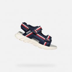 Sandały GEOX J SANDAL AIRADYUM BO Niebieski. Czerwone sandały damskie Geox, na lato, bez wzorów, z tkaniny, bez zapięcia. Za 225.99 zł.