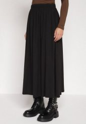 Czarna Bawełniana Spódnica o Rozkloszowanym Kroju Tusnara. Czarne spódnice damskie Born2be, l, bez wzorów, z bawełny, midi, oversize. Za 109.99 zł.