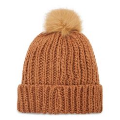 Czapka Brixton. Brązowe czapki damskie Brixton, na zimę, bez wzorów. Za 169.99 zł.