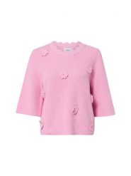 Nümph sweter z dzianiny - NUMarsie Kobiety różowy, XXL. Czerwone swetry nierozpinane damskie Nümph, xxl, z aplikacjami, z dzianiny, bez kołnierzyka, bez ramiączek. Za 179.95 zł.