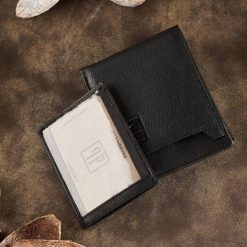 Paolo Peruzzi Czarny portfel męski skórzany RFID T-78-BL. Czarne portfele męskie Paolo Peruzzi, bez wzorów. Za 96.58 zł.