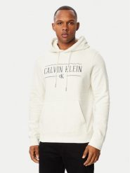 Calvin Klein Jeans Bluza LV04RH238G Kremowy Regular Fit. Białe bluzy męskie Calvin Klein Jeans, l, bez wzorów, z bawełny, bez ramiączek, bez kaptura. Za 369.99 zł.