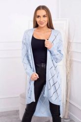 Sweter z geometrycznym wzorem niebieski. Niebieskie swetry nierozpinane damskie KESI, l, bez wzorów, z wełny, eleganckie, bez kołnierzyka, plus size, bez ramiączek. Za 158.92 zł.