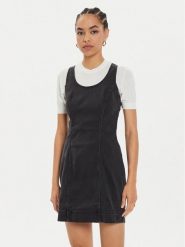 Lee Sukienka jeansowa Foreverfit 112355124 Czarny Slim Fit. Czarne sukienki damskie Lee, m, bez wzorów, z jeansu, bez kołnierzyka, bez ramiączek. Za 224.99 zł.