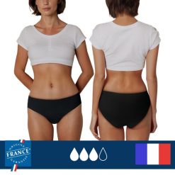 Majtki Menstruacyjne – duży chłonność. Czarne majtki damskie PLIM UNDERWEAR. Za 119.99 zł.