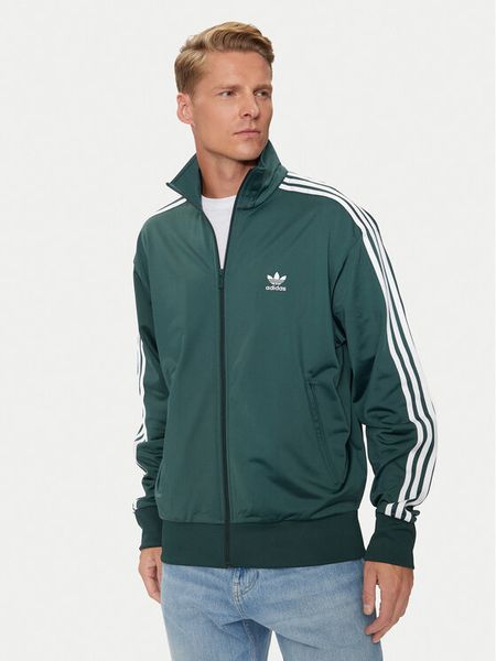Adidas Bluza adicolor Classics Firebird IY9892 Zielony Loose Fit. Zielone bluzy męskie Adidas, m, bez wzorów, z syntetyku, bez ramiączek, bez kaptura. Za 229.99 zł.