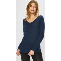 Mustang - Bluzka. Niebieskie bluzki damskie Mustang, s, bez wzorów, z bawełny, casualowe, bez kołnierzyka, bez ramiączek. W wyprzedaży za 49.90 zł.