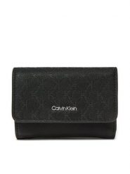 Calvin Klein Portfel Ck Must Small Trifold_Mono K60K612829 Czarny. Czarne portfele damskie Calvin Klein, ze skóry. Za 219.99 zł.