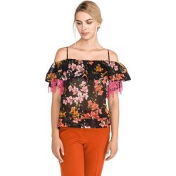 Pinko Brigit Top Czarny. Czarne topy damskie Pinko, s, bez wzorów, z bawełny, bez kołnierzyka, bez ramiączek. Za 1,141.95 zł.