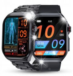 Smartwatch JG Smart SMARTWATCH MĘSKI ZEGAREK EKG POMIAR CIŚNIENIA AMOLED POWIADOMIENIA ROZMOWY. Zegarki męskie JG Smart, bez wzorów. Za 798.77 zł.