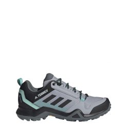 Buty sportowe adidas Terrex Ax3 Gore-Tex szaro-turkusowe damskie. Czarne obuwie sportowe damskie Adidas, na wiosnę, bez wzorów, z gore-texu, bez zapięcia, wspinaczkowe, Adidas Terrex, gore-tex. Za 595.75 zł.
