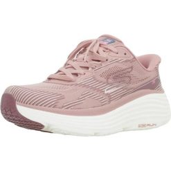 Buty SKECHERS MAX CUSHIONING ENDEAVOUR Rose. Czerwone obuwie trekkingowe damskie Skechers, z syntetyku, bez zapięcia. Za 429.99 zł.