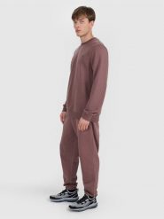 4F Spodnie dresowe joggery męskie - brązowe XXL. Brązowe spodnie materiałowe męskie 4F, bez wzorów, z bawełny. Za 149.99 zł.