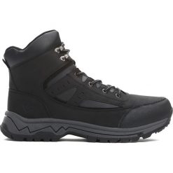 Czarne Trapery Shindig. Czarne buty zimowe męskie Born2be, bez wzorów, za kostkę, bez obcasa, bez zapięcia. Za 149.99 zł.