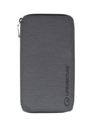 Portfel podróżny Lifeventure Recycled RFiD Travel Wallet - grey. Szare portfele męskie Lifeventure, bez wzorów, z nylonu. Za 148.49 zł.
