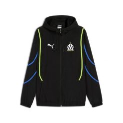 Kurtka dresowa Faster OM 2024/25. Czarne kurtki męskie Puma, l, bez wzorów, z dresówki, bez kaptura. Za 277.85 zł.