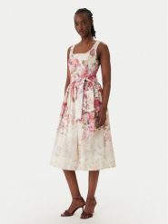 Rinascimento Sukienka koktajlowa CFC0020272002 Kremowy Regular Fit. Białe sukienki damskie Rinascimento, m, bez wzorów, z wiskozy, wizytowe, bez kołnierzyka, bez ramiączek. Za 959.99 zł.